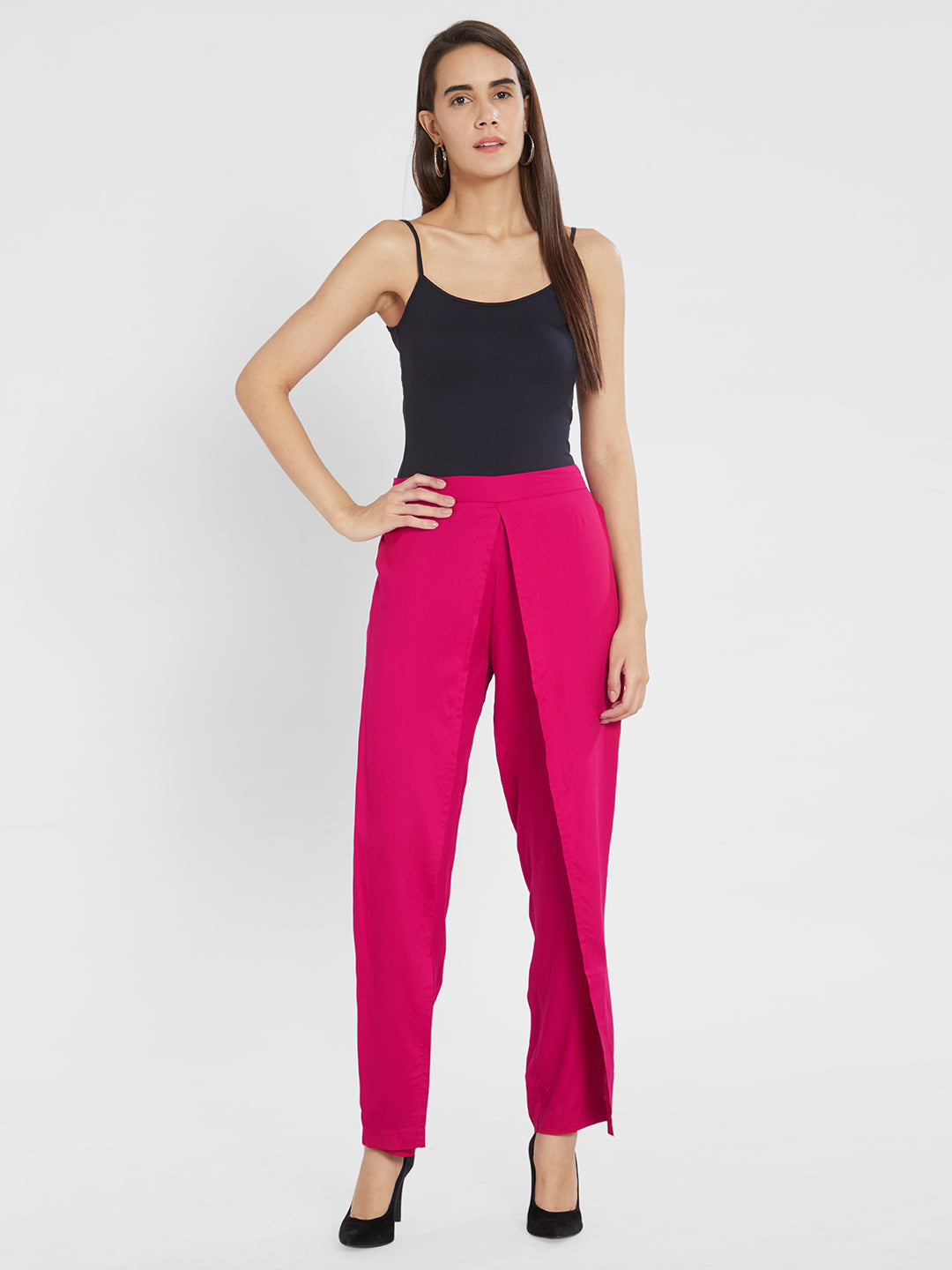 HIGH STREET Newest Fashion 2024 Designer Suit Set Women's Single Button  Slim Fit Blazer Flare Pants Suit two-piece Hot Pink